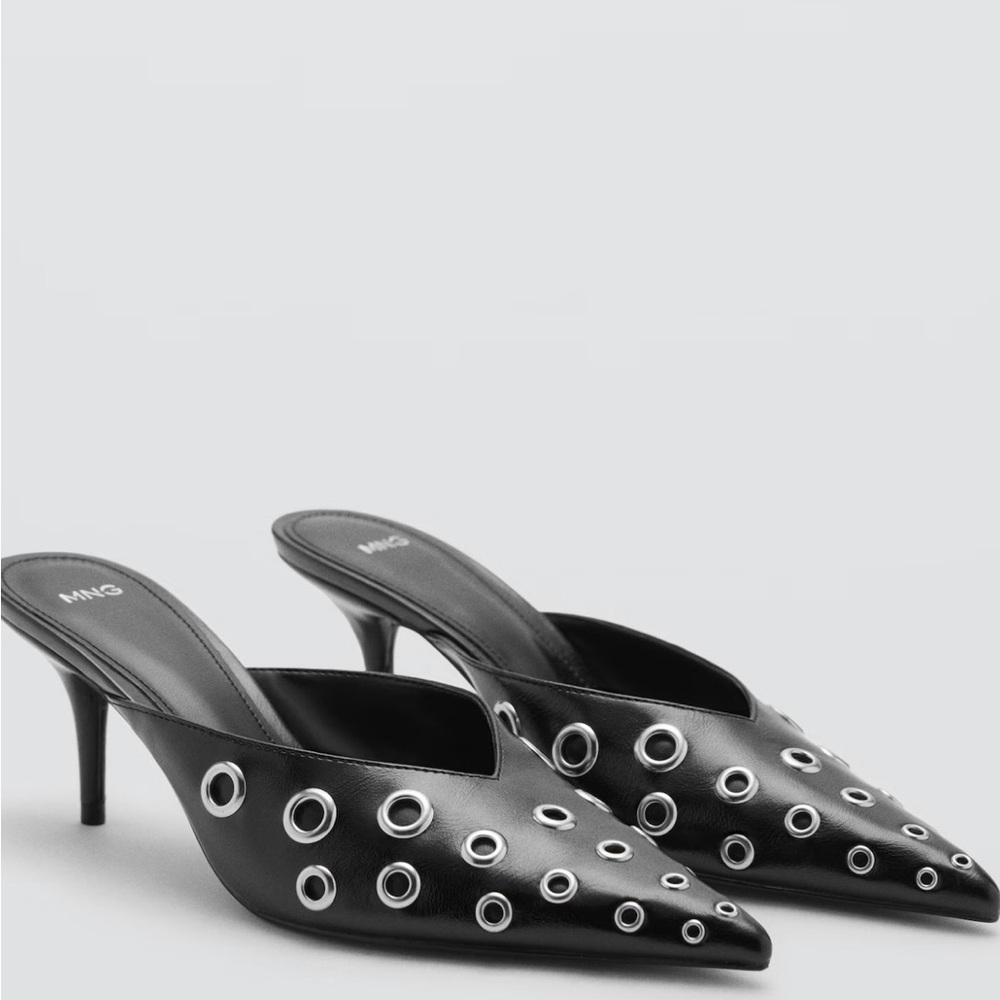 New Mango SLINGBACK SHOES WITH METALLIC DETAIL - Picture 2 of 6